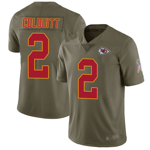 Men Kansas City Chiefs #2 Colquitt Dustin Limited Olive 2017 Salute to Service Football Nike NFL Jersey